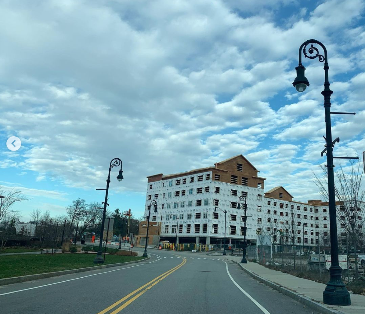 Wood Framing Nears Completion on 136 Units in Attleboro BLDUP