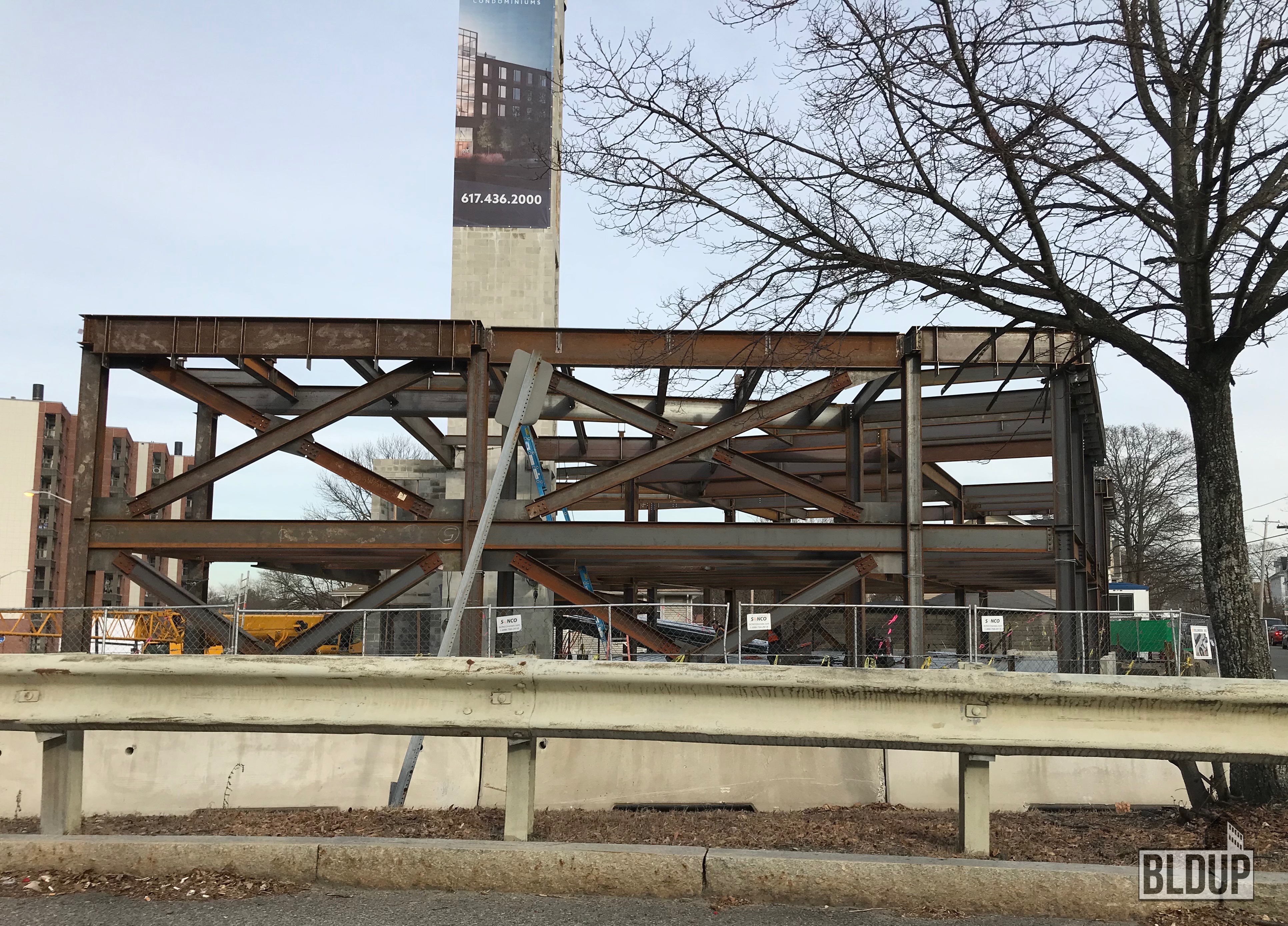 Framing Underway for The Neponset in Quincy BLDUP