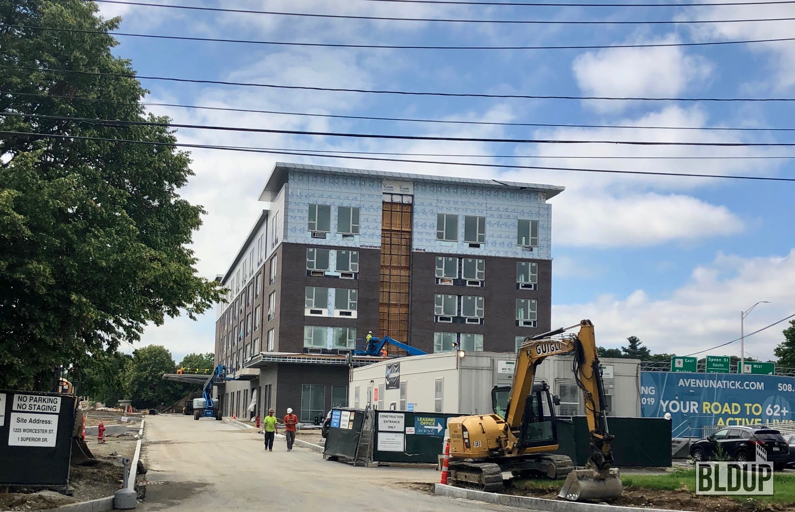 Facade Install Wrapping Up for Residence Inn Natick BLDUP