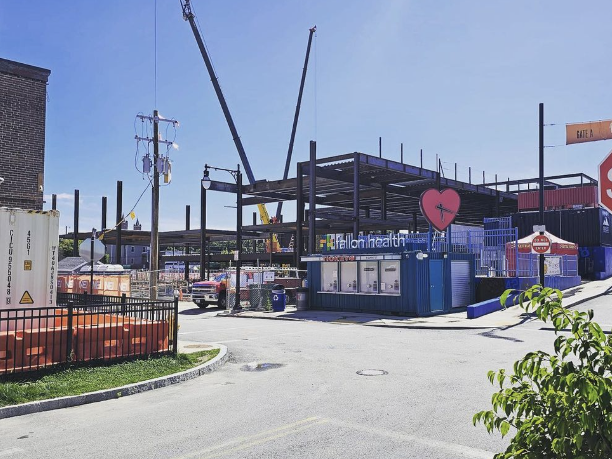 Steel Framing Nearing Completion for The Cove in Worcester BLDUP