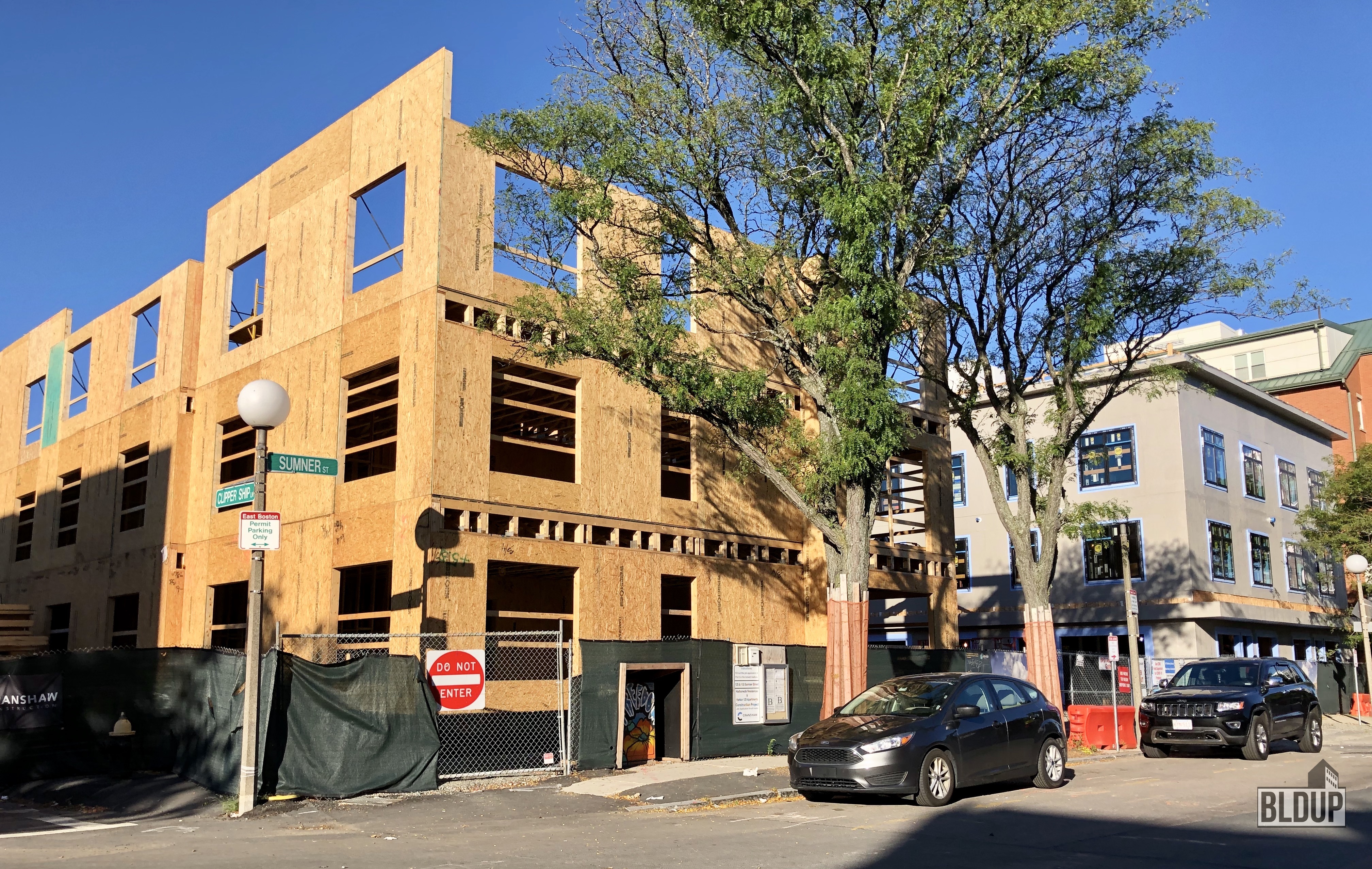 Framing Nearly Complete & Windows Going In for 125 Sumner St BLDUP