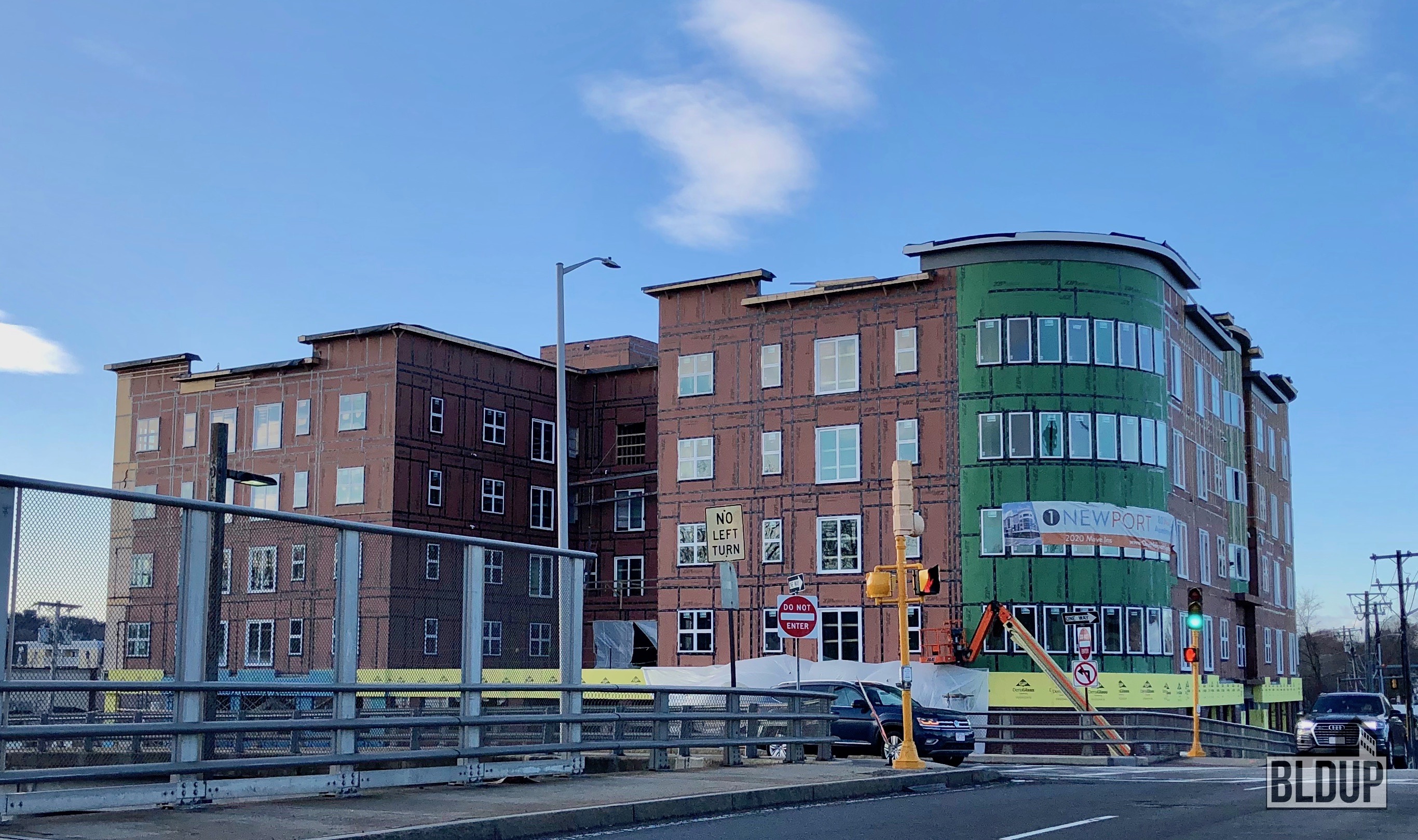 Facade Install Underway for One Newport in Quincy BLDUP
