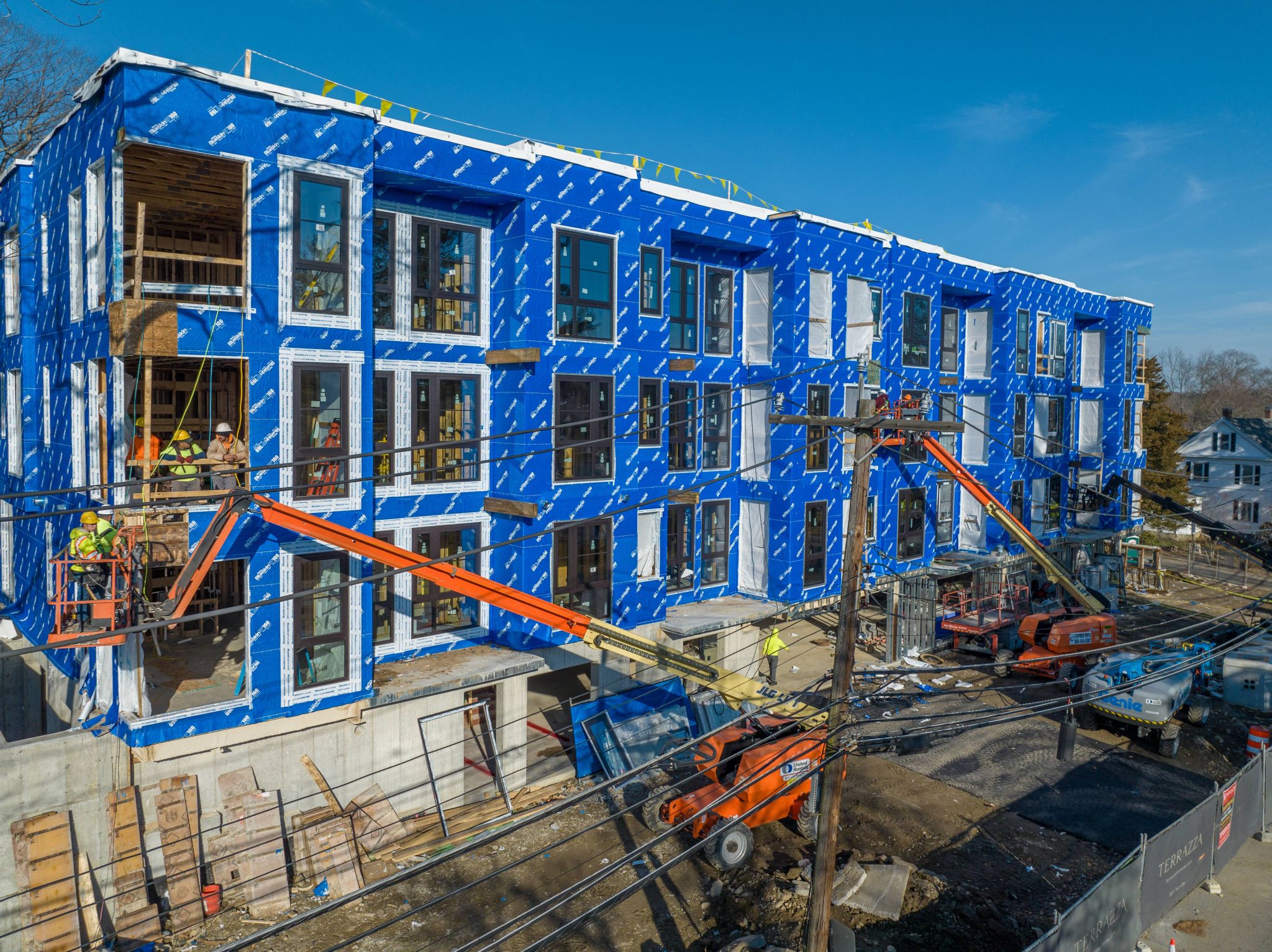 Enclosing Begins on UnderConstruction Terrazza in Wellesley BLDUP