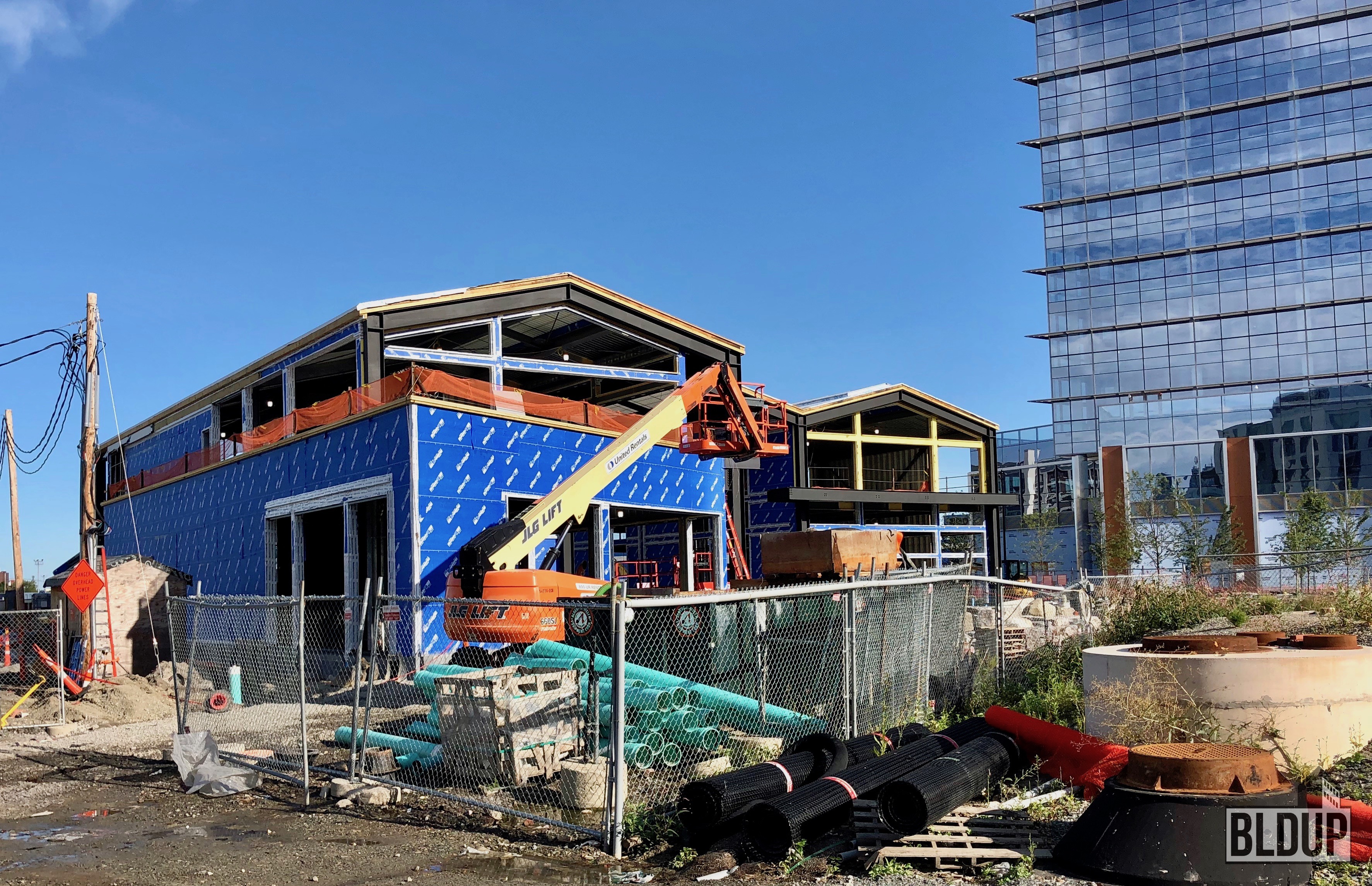 Exterior Work Ongoing on Parcel W at Cambridge Crossing BLDUP