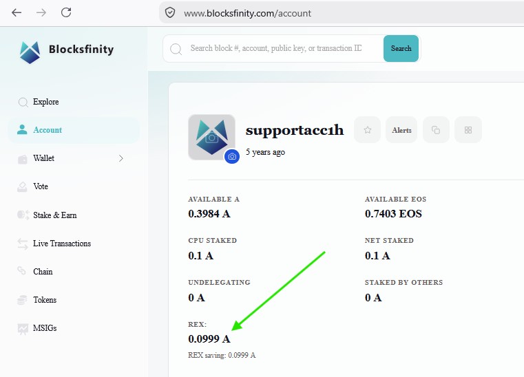 blocksfinity-stake-earn-2-lend-to-REX-4-account-REX-change.jpg