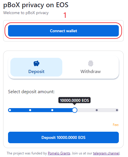 Figure 1: Connect wallet.