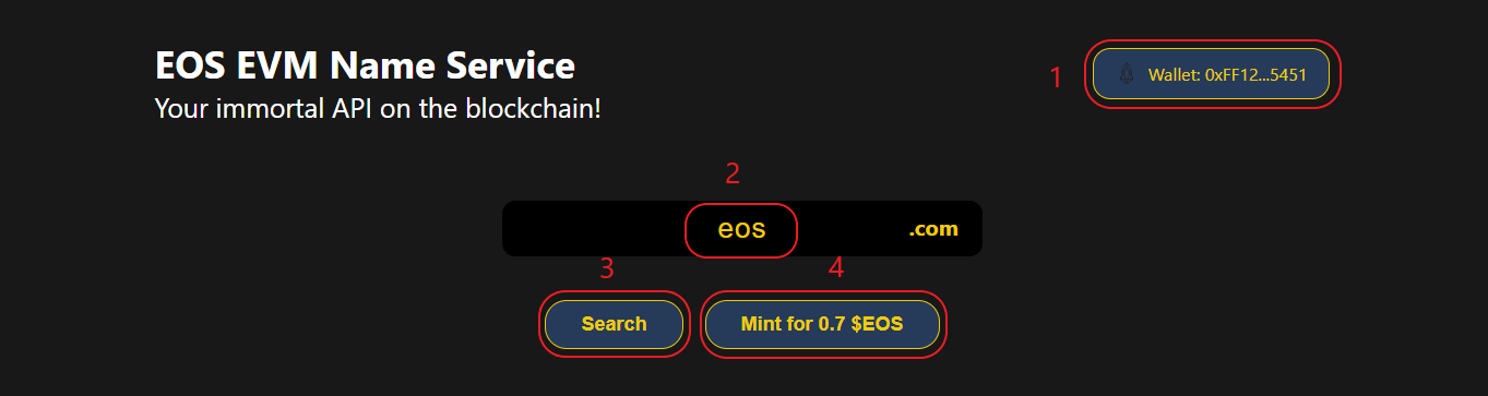 EOS EVM Name Service