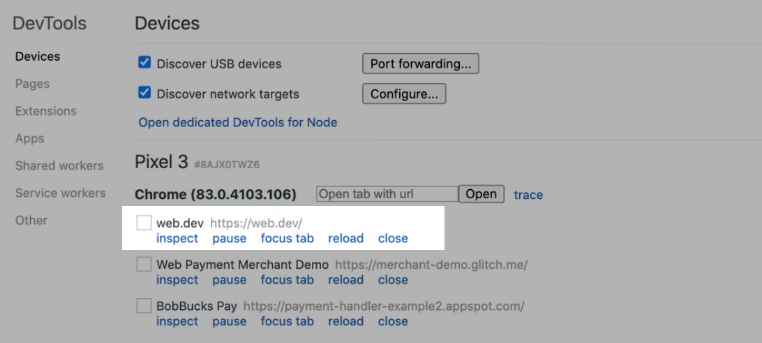 Step 3 - Open Chrome and inspect elements on Chrome