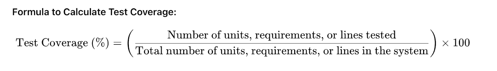 Calculate Test Coverage