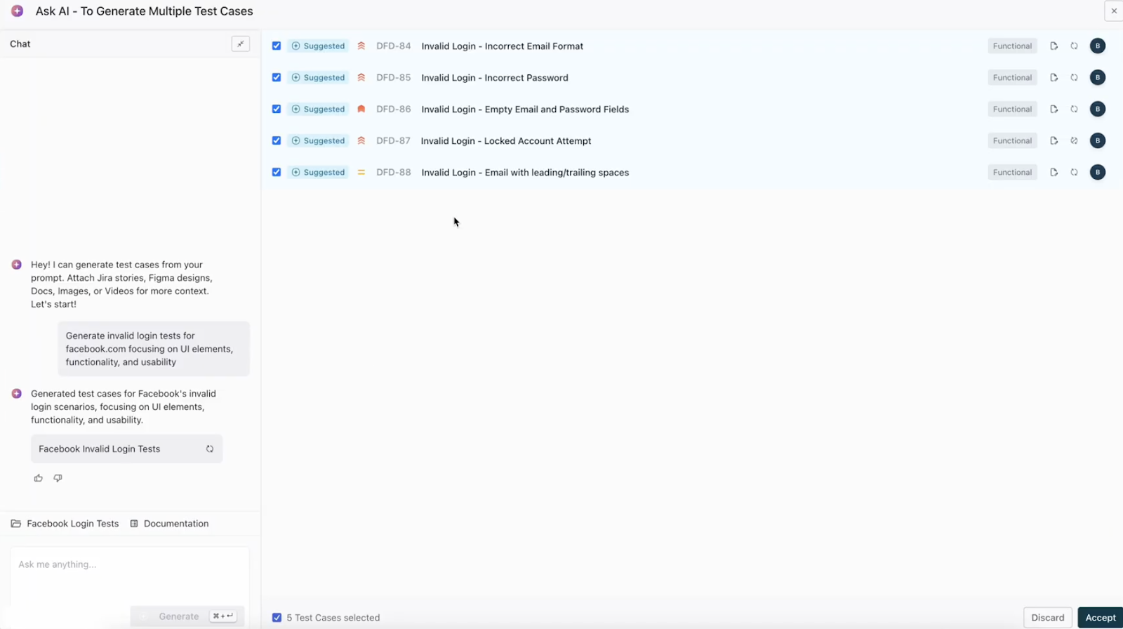 Generating test cases in Test Management
