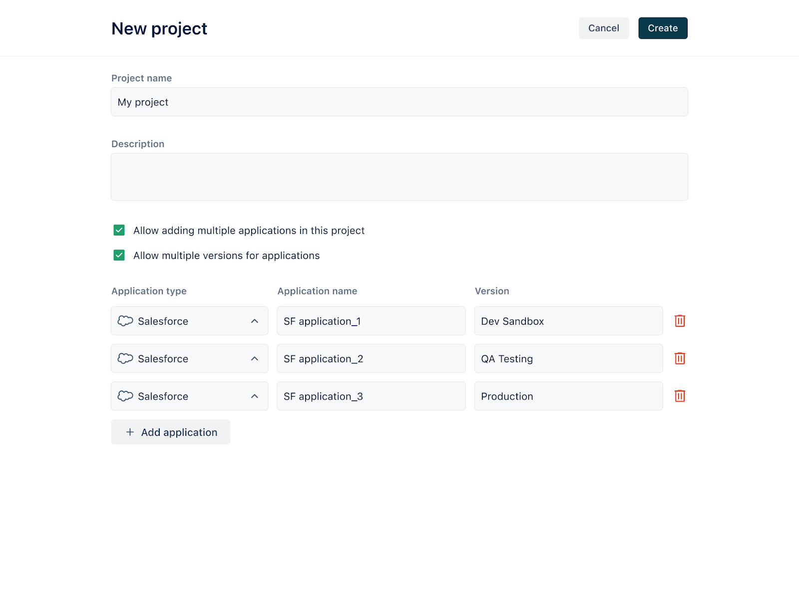 Testsigma Create Project