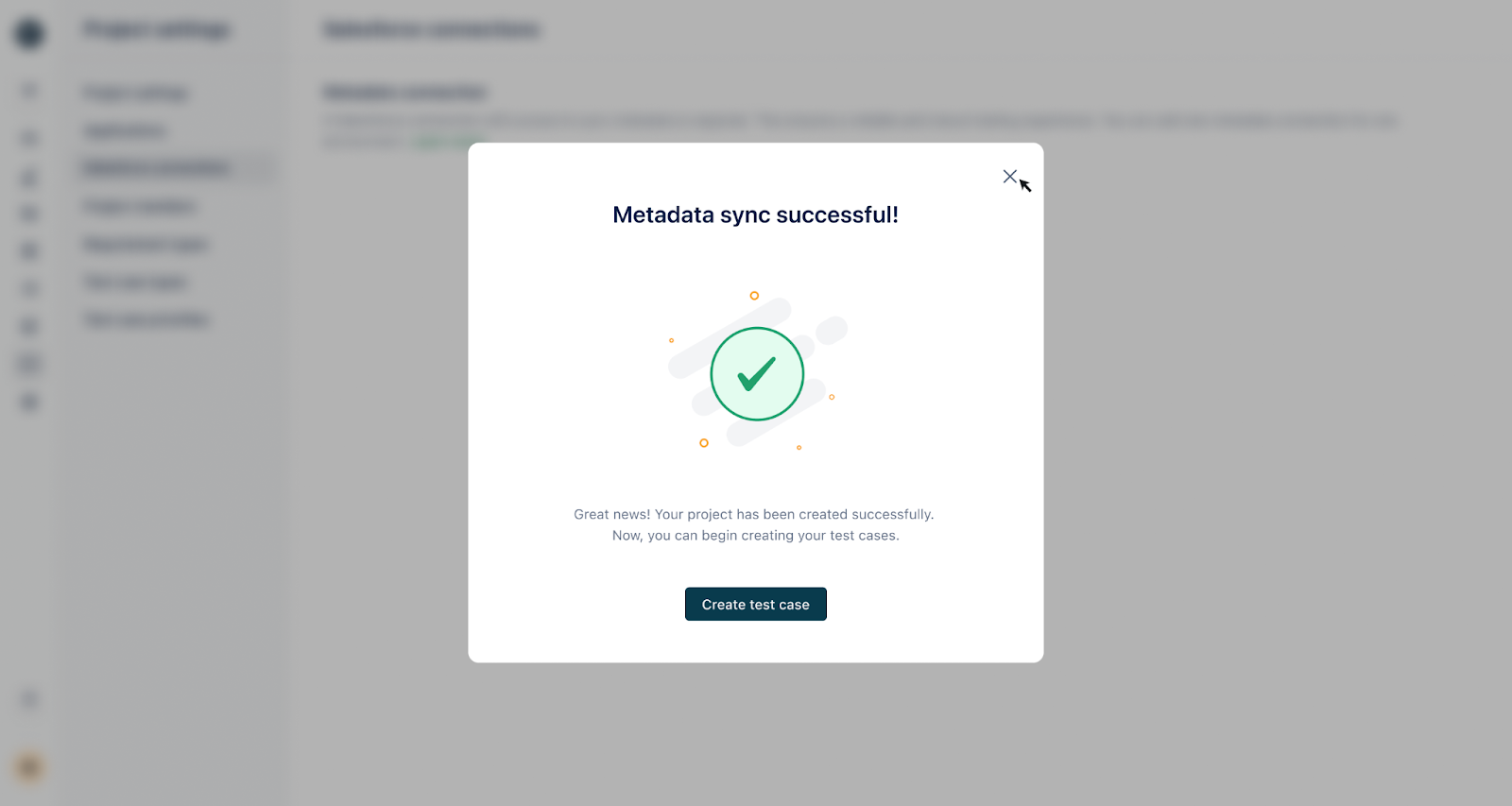 Sync your salesforce instance with Testsigma