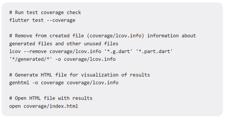 How to Generate and Analyze a Flutter Test Coverage Report