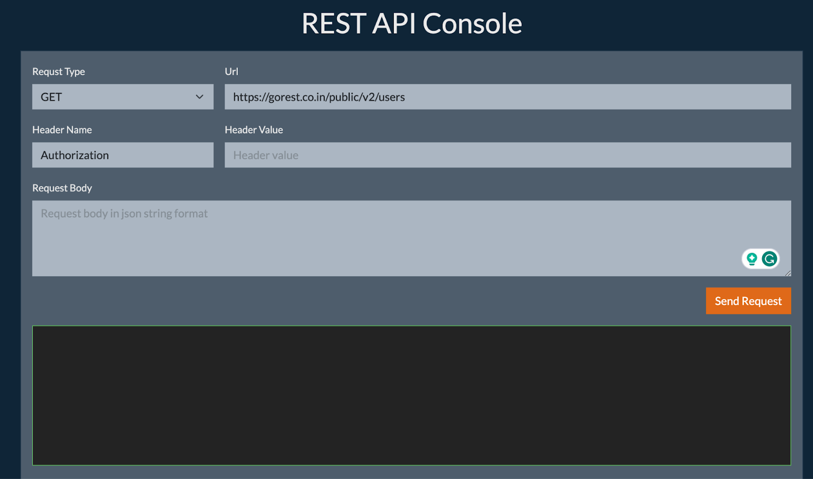 REST API Console