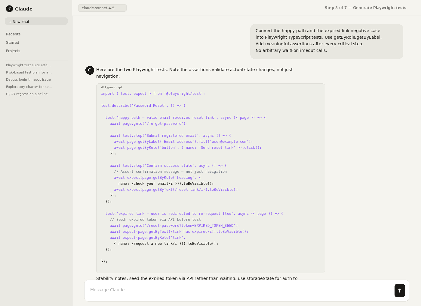 Convert scenarios into executable tests