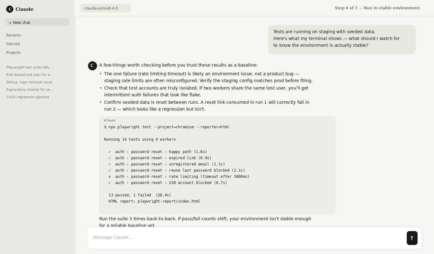 Run tests in a stable environment