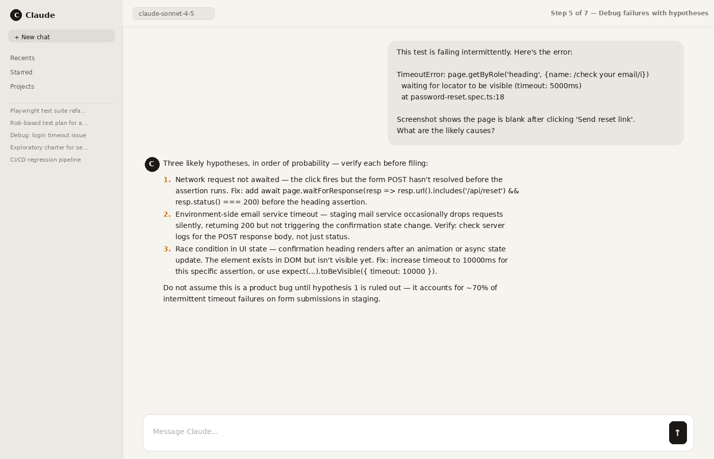 Review failures with evidenc