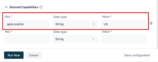 Desired capabilities