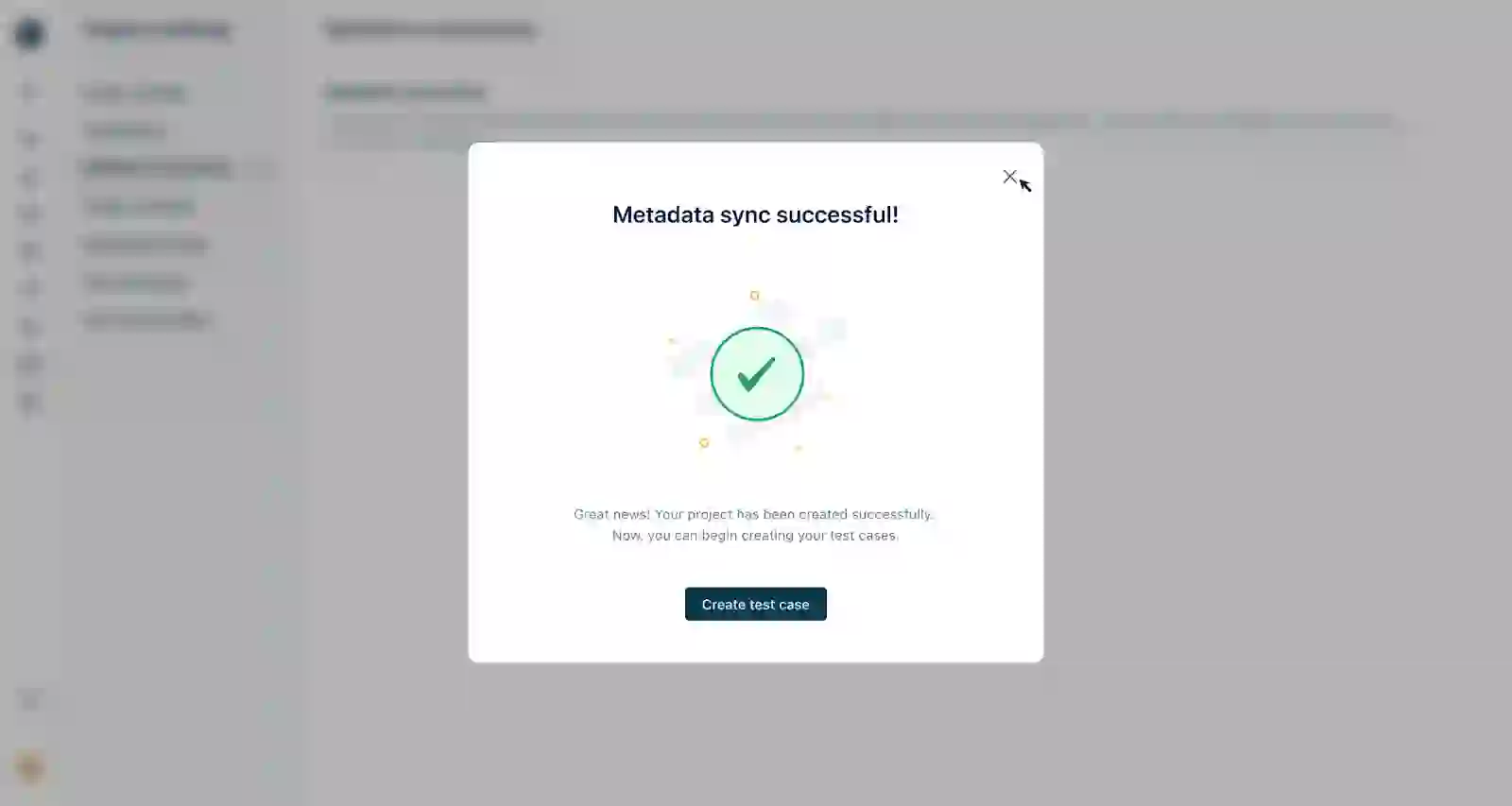 Metadata sync successful