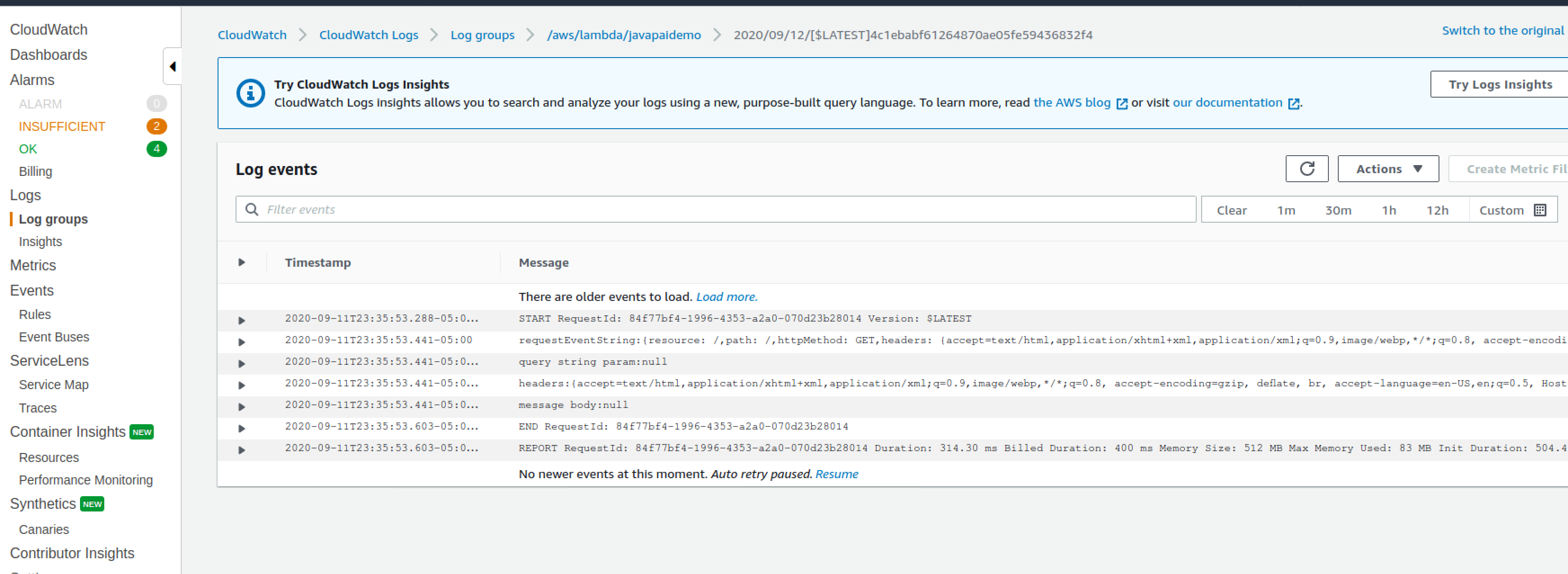 AWS Java SDK Rest API using Lambda Proxy Integration