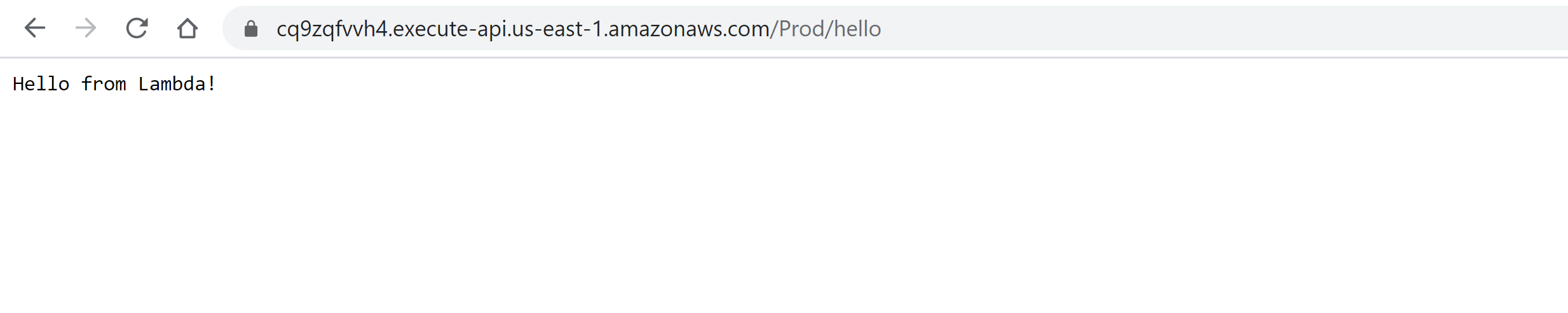 AWS Lambda function output