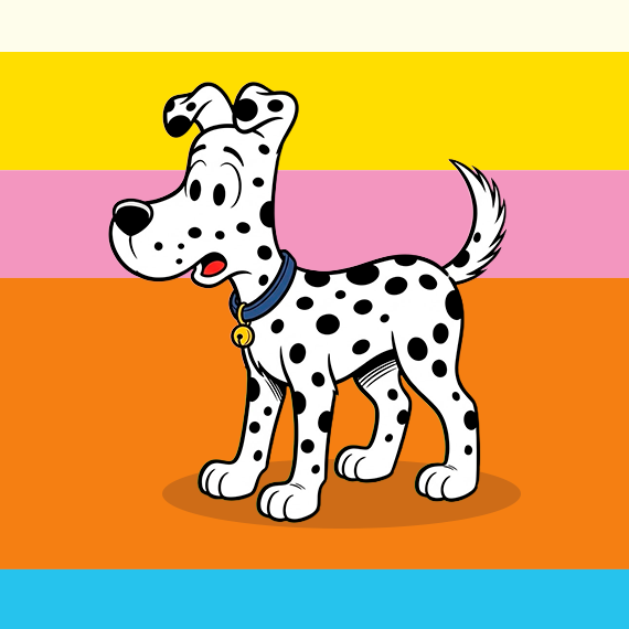 Cachorro Theo Dalmata Turma do Bidu Personagem Turma da Mônica