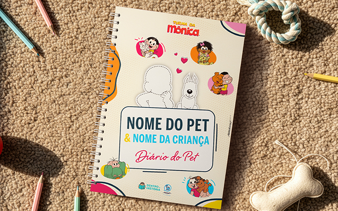 Diário do Pet turma da mônica e Dentro da História