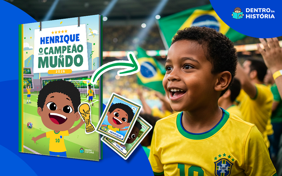 livro personalizado de futebol sobre a copa do mundo