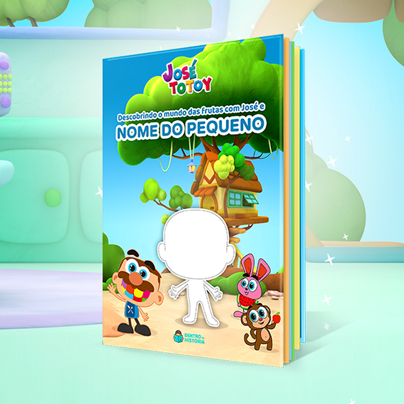 Livro personalizado do José Comilão da Dentro da História com criança protagonista
