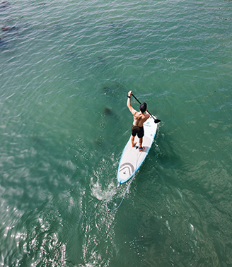 Bruce_Klumph_Paddleboarding_Malibu | Malibu Beach Inn Hotel Blog