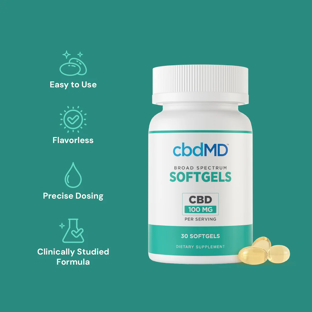 cbdMD Broad Spectrum Softgel Capsules