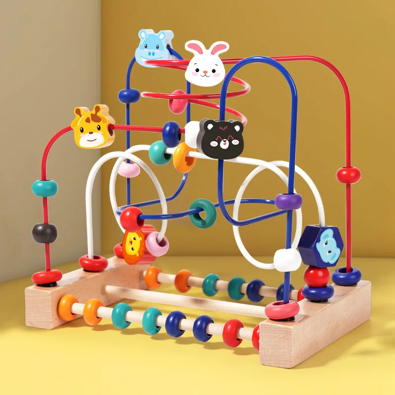 AliExpress-Montessori Baby Toys Wooden Roller Coaster Bead Maze Toy
