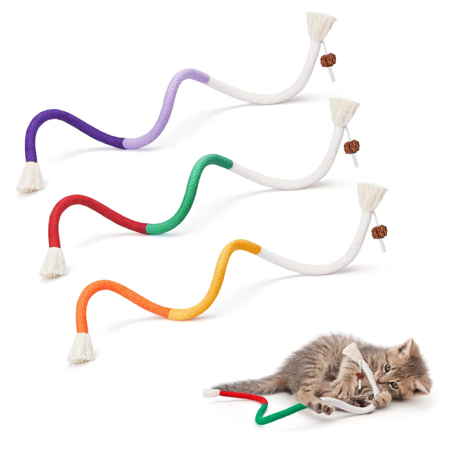 The Best Cat Chew Toys Include The Potaroma Catnip Dental Rope 3-pack, Refillable With Natural Catnip