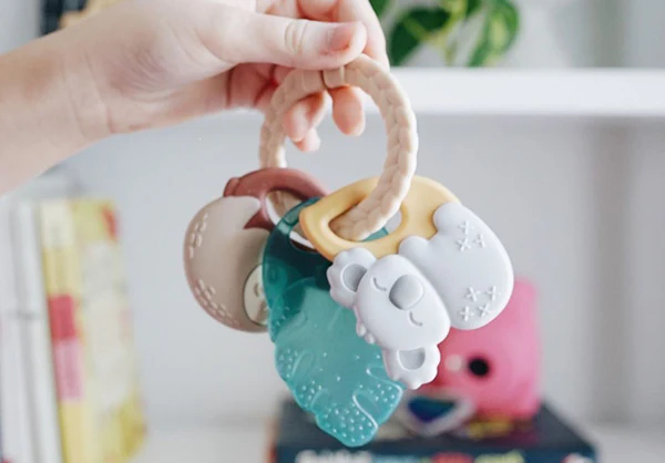 A String Of Itzy Ritzy Silicone Rings Is One Of The Organic And Non Toxic Teething Toys
