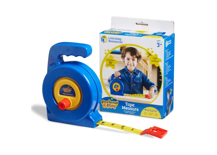 Boy children's toy tape measure view