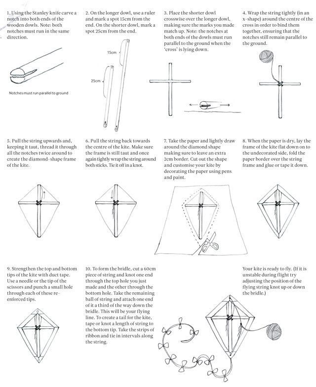Pinterest Craft Corner - How to Build and Shape a Diamond Kite