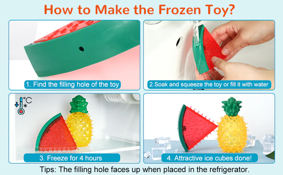 Pet Teether Cooling Chew Toys – Pawaboo Freezable Dog Toys Suitable for Small and Medium Dogs