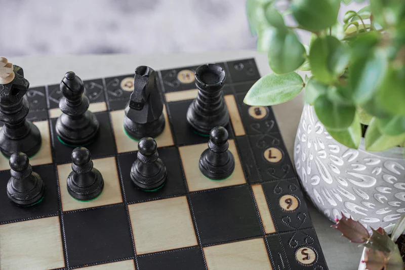 Chess House Inexpensive Chess Sets - Ambassador Wooden Chess Set with Solid Walnut And Maple Hardwood Chessboard