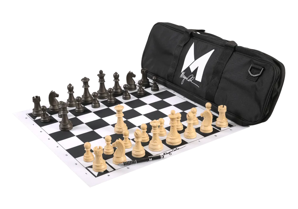 Magnus Carlsen Inexpensive Chess Sets Signature Series Chess Set, Bag And Board Combination