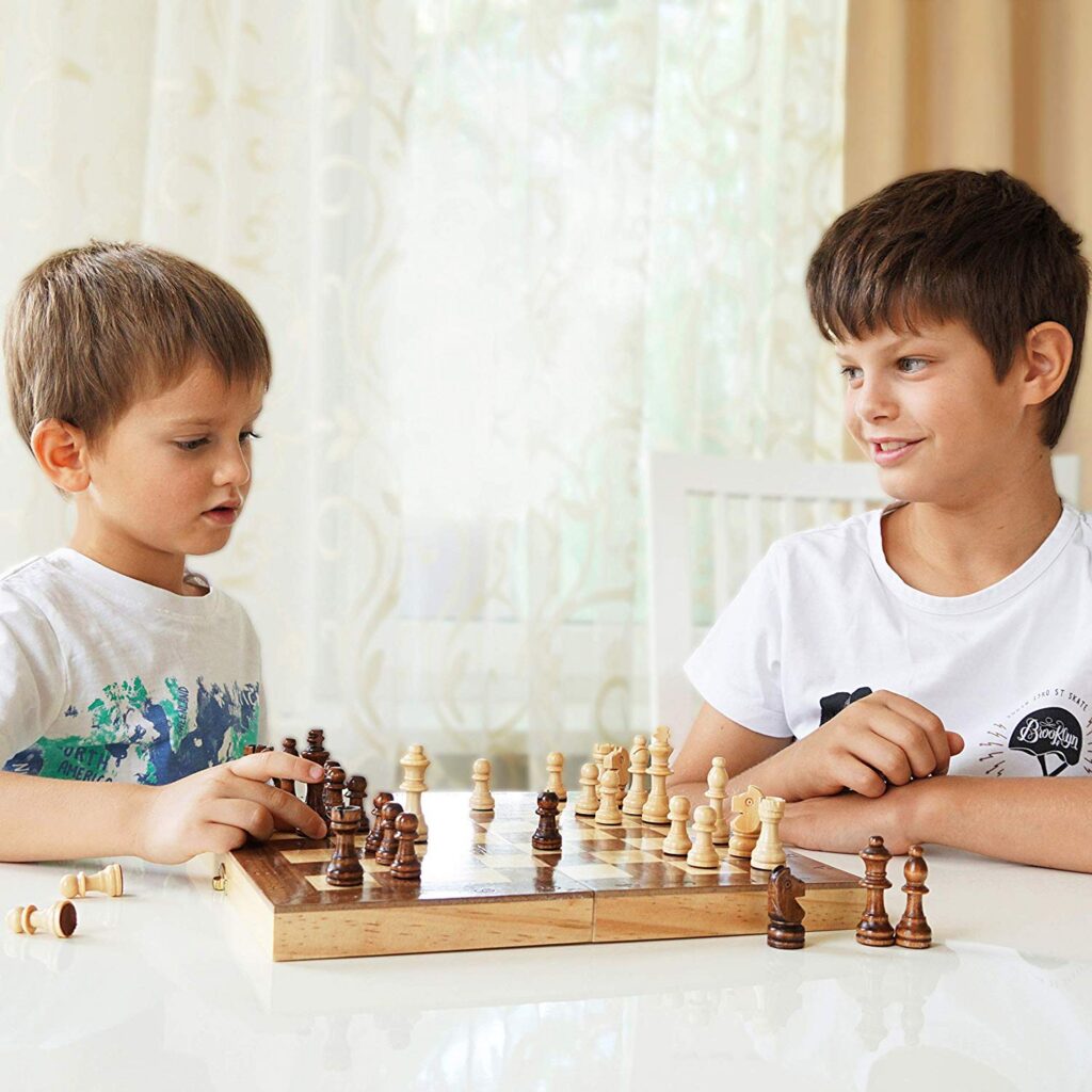 12”x12” Magnetic Wooden Chess & Checkers Set – Pawnson Creations Store Miniature Magnetic Chess Set