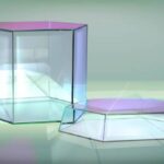 Glass Transparent Hexagon Custom Acrylic Display Case For Product Display With Plexiglass Crystal Display Stand