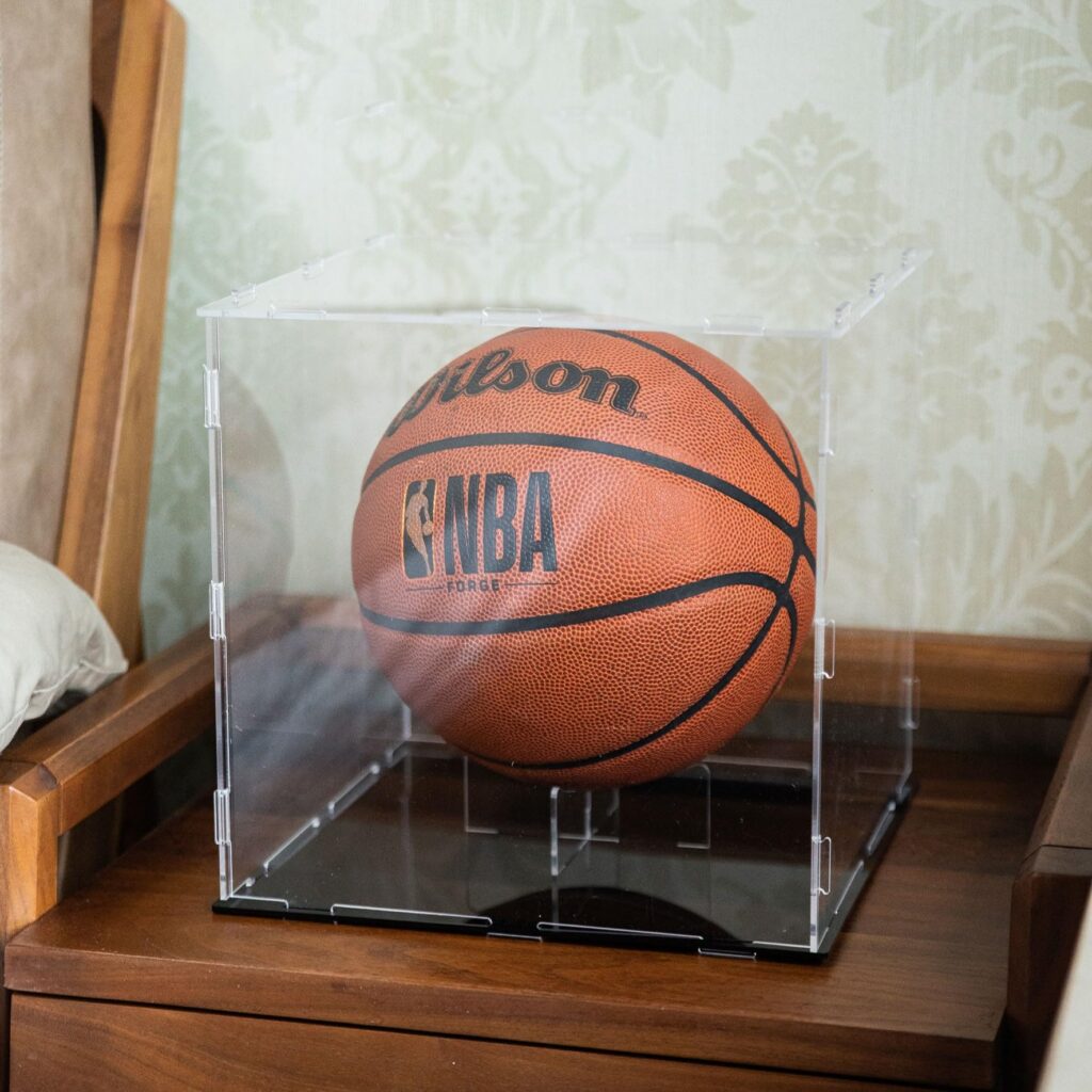 Clear Acrylic Display Box For Displaying Signed Basketballs