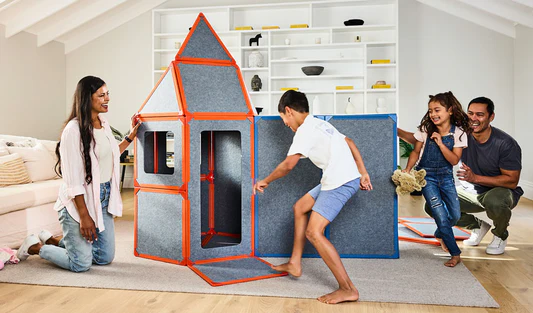 getsuperspace.com Waiting Room Toys And Furniture: Giant Magnetic Tiles for Kids, Life-Sized Building Forts