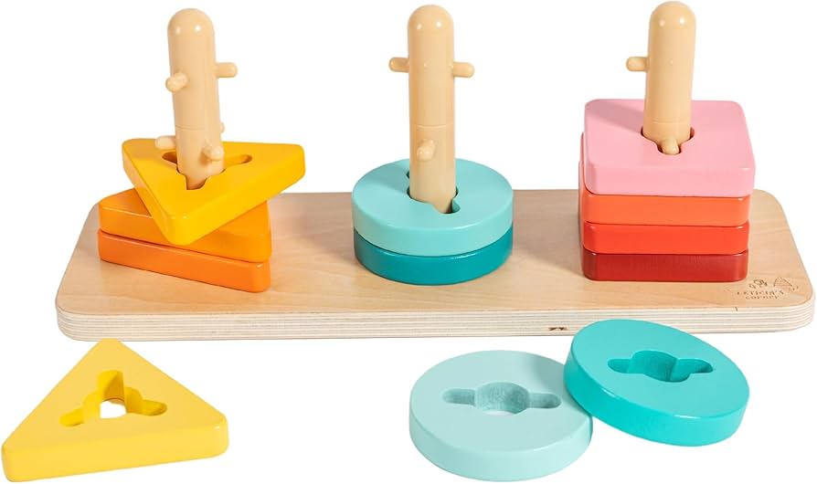 Amazon.com fine motor skills toys: Montessori-Inspired Stacking, Shapes and Colors ...