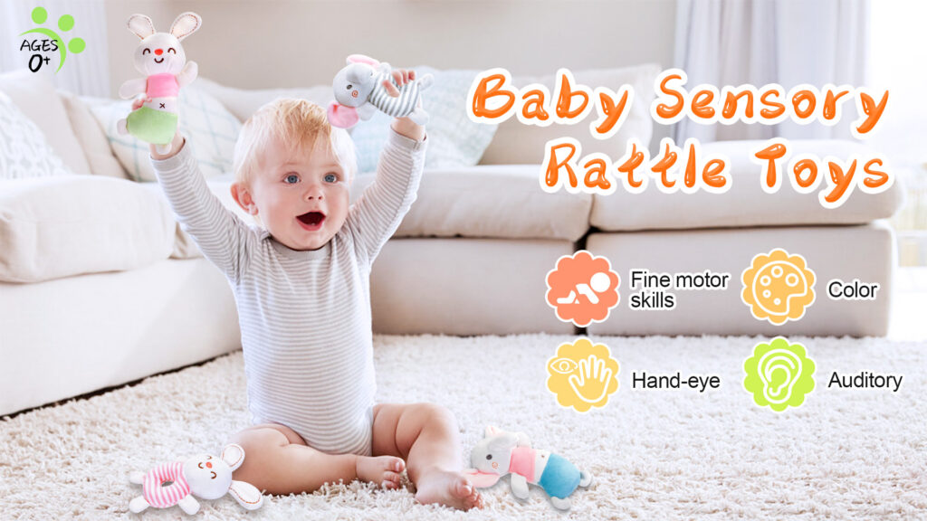 Amazon.com Hand-Eye Coordination Toys for Infants : FPVERA Baby Rattles 0-6 Months Soft Rattle Toys