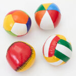 Colorful Infant Sports Balls Toys isolated on White Background