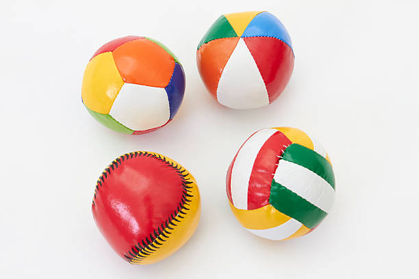Colorful Infant Sports Balls Toys isolated on White Background
