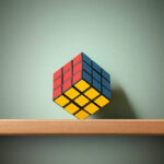 A 3D Mechanical Jigsaw Puzzle, The Rubik's Cube In The Image Has Been Solved Using The L Oll Algorithm