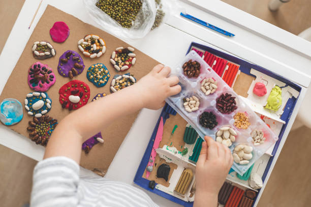 Resources for Fine Motor Skills: Creating DIY figurines using natural and eco-friendly materials, engaging in art games and leisure activities.