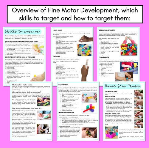 Fine Motor Handbook - Mrs Learning Bee Resources for Fine Motor Skills